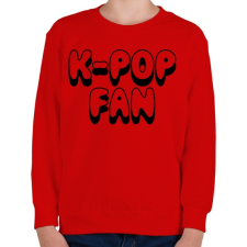 PRINTFASHION K-POP rajongó - Gyerek pulóver - Piros gyerek pulóver, kardigán