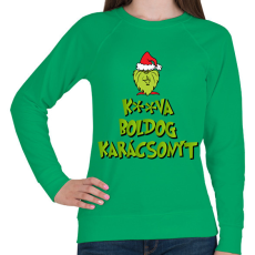 PRINTFASHION K**va Boldog Karácsonyt - Női pulóver - Zöld