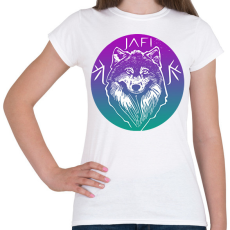 PRINTFASHION kábitott farkas - Női póló - Fehér