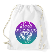 PRINTFASHION kábitott farkas - Sportzsák, Tornazsák - Fehér tornazsák