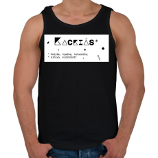 PRINTFASHION Kackiás - Férfi atléta - Fekete