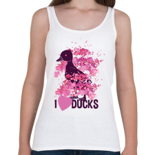 PRINTFASHION Kacsa love - Női atléta - Fehér női trikó