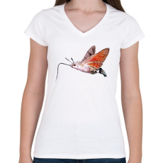 PRINTFASHION Kacsafarkú szender - Női V-nyakú póló - Fehér