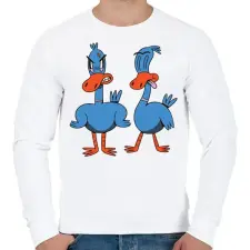 PRINTFASHION Kacsák - Férfi pulóver - Fehér férfi pulóver, kardigán