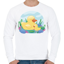 PRINTFASHION Kacsák - Férfi pulóver - Fehér férfi pulóver, kardigán