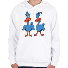 PRINTFASHION Kacsák - Gyerek kapucnis pulóver - Fehér