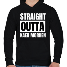 PRINTFASHION KAER MORHEN - Férfi kapucnis pulóver - Fekete