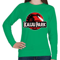 PRINTFASHION Kaiju park - Női pulóver - Zöld
