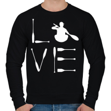 PRINTFASHION Kajak love - Férfi pulóver - Fekete férfi pulóver, kardigán