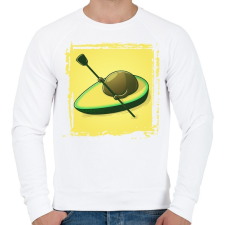 PRINTFASHION Kajakos avokádó - Férfi pulóver - Fehér férfi pulóver, kardigán