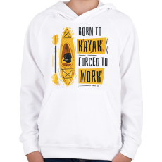 PRINTFASHION Kajakos - Gyerek kapucnis pulóver - Fehér