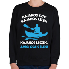 PRINTFASHION Kajakos leszek - Gyerek pulóver - Fekete