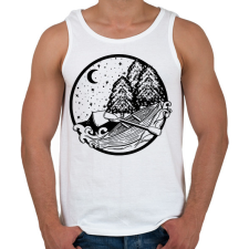 PRINTFASHION Kajakozás az erdőben - Férfi atléta - Fehér atléta, trikó