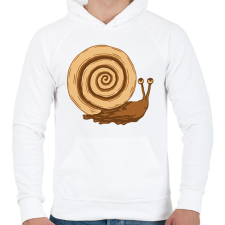 PRINTFASHION Kakaós csiga - Férfi kapucnis pulóver - Fehér férfi pulóver, kardigán