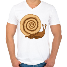 PRINTFASHION Kakaós csiga - Férfi V-nyakú póló - Fehér férfi póló