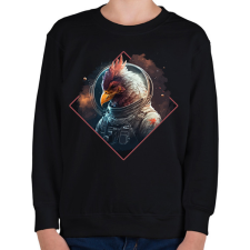 PRINTFASHION Kakas az űrben - Gyerek pulóver - Fekete gyerek pulóver, kardigán