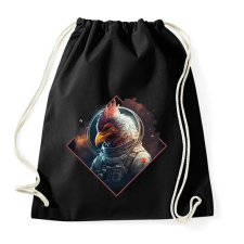 PRINTFASHION Kakas az űrben - Sportzsák, Tornazsák - Fekete tornazsák