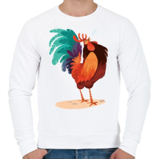PRINTFASHION Kakas - Férfi pulóver - Fehér