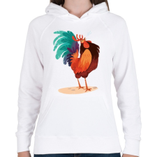 PRINTFASHION Kakas - Női kapucnis pulóver - Fehér női pulóver, kardigán