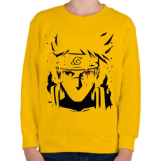 PRINTFASHION Kakashi fekete - Gyerek pulóver - Sárga