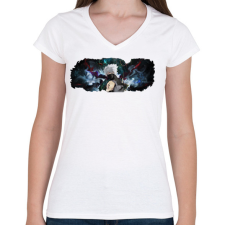 PRINTFASHION Kakashi Hatake - Női V-nyakú póló - Fehér női póló