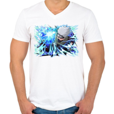 PRINTFASHION Kakashi Kirin - Férfi V-nyakú póló - Fehér