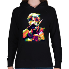 PRINTFASHION Kakashi - Női kapucnis pulóver - Fekete női pulóver, kardigán