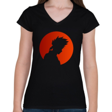 PRINTFASHION Kakashi - Női V-nyakú póló - Fekete női póló