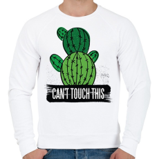 PRINTFASHION Kaktusz - Férfi pulóver - Fehér