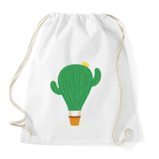 PRINTFASHION Kaktusz léghajó - Sportzsák, Tornazsák - Fehér tornazsák