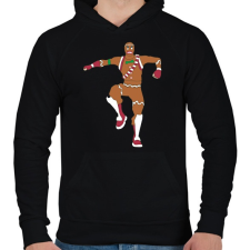 PRINTFASHION Kalácsember Skin - Férfi kapucnis pulóver - Fekete férfi pulóver, kardigán