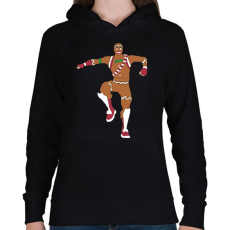 PRINTFASHION Kalácsember Skin - Női kapucnis pulóver - Fekete