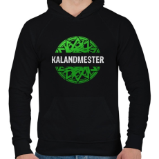 PRINTFASHION Kalandmester - Goth kör (Zöld) - Férfi kapucnis pulóver - Fekete