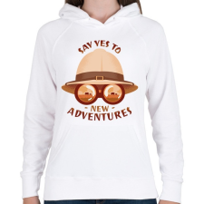 PRINTFASHION Kalandor - Női kapucnis pulóver - Fehér női pulóver, kardigán