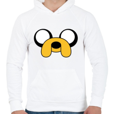 PRINTFASHION Kalandra fel! - Férfi kapucnis pulóver - Fehér