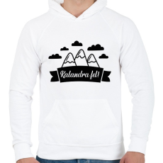 PRINTFASHION Kalandra fel! - Férfi kapucnis pulóver - Fehér