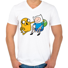 PRINTFASHION kalandra fel - Férfi V-nyakú póló - Fehér