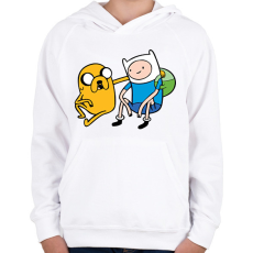 PRINTFASHION kalandra fel - Gyerek kapucnis pulóver - Fehér