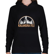 PRINTFASHION Kalandra fel! (Sötét póló) - Női kapucnis pulóver - Fekete