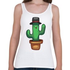 PRINTFASHION Kalapos kaktusz - Női atléta - Fehér