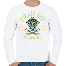 PRINTFASHION Kalóz 03 - Férfi pulóver - Fehér férfi pulóver, kardigán