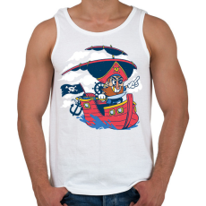 PRINTFASHION Kalóz - Férfi atléta - Fehér