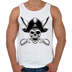 PRINTFASHION Kalóz  - Férfi atléta - Fehér