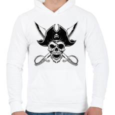PRINTFASHION Kalóz  - Férfi kapucnis pulóver - Fehér