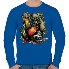 PRINTFASHION Kalóz - Férfi pulóver - Királykék