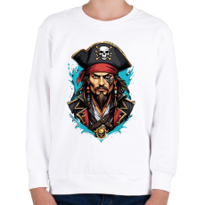 PRINTFASHION Kalóz - Gyerek pulóver - Fehér