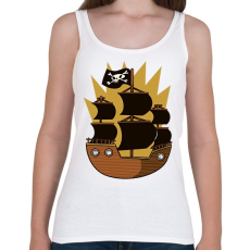 PRINTFASHION Kalóz hajó - Női atléta - Fehér