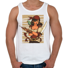 PRINTFASHION Kalóz nő - Férfi atléta - Fehér atléta, trikó