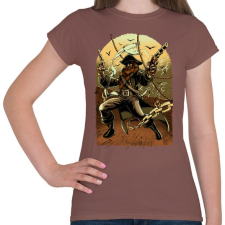 PRINTFASHION Kalóz - Női póló - Mogyoróbarna női póló