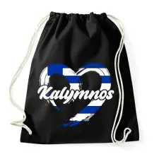 PRINTFASHION Kalymnos - Sportzsák, Tornazsák - Fekete tornazsák